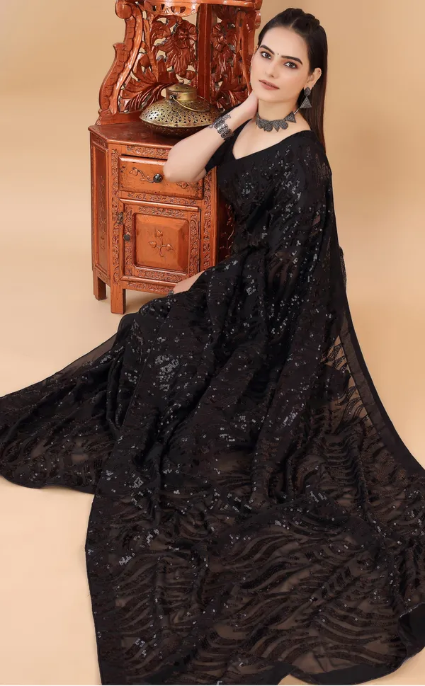 Black_Georgette_Saree_for_Women