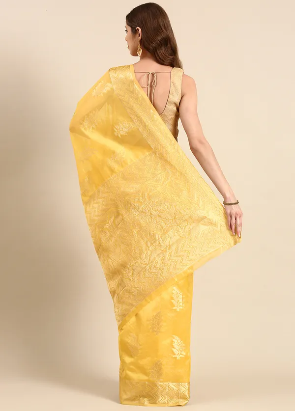Premium_Designer_Yellow_Organza_Saree_for_Women