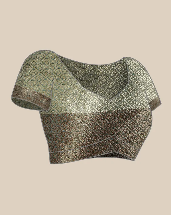 Dark_Green_Organza_Saree_for_Women
