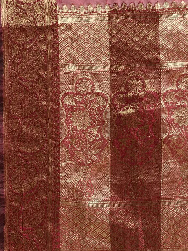 Maroon_Organza_Saree_for_Women
