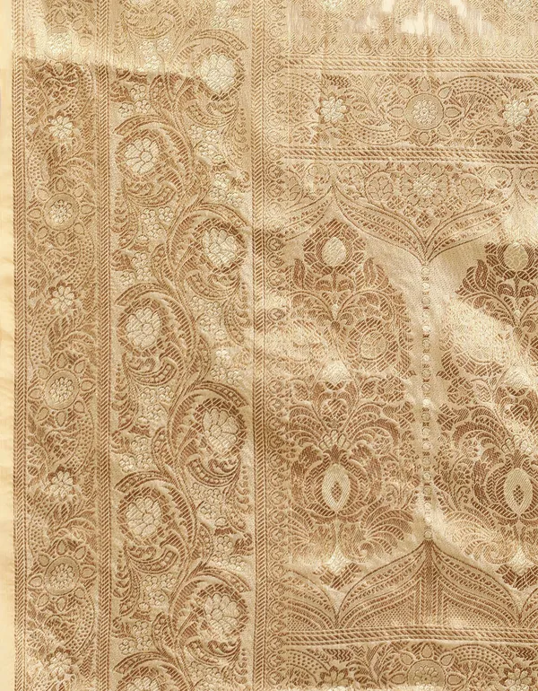 Beige_Organza_Saree_for_Women