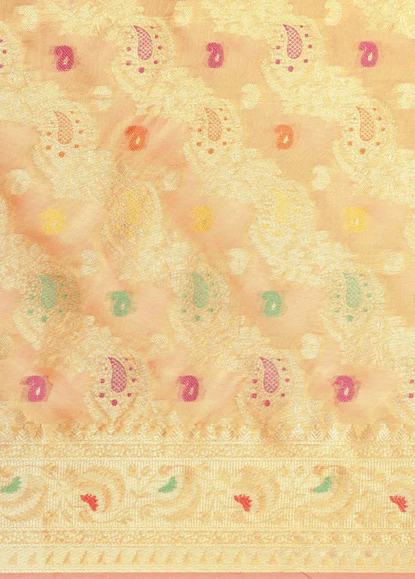 Orange_Organza_Saree_for_Women