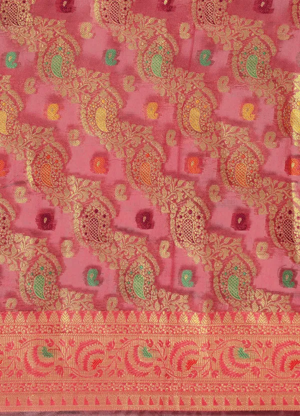 Maroon_Organza_Saree_for_Women