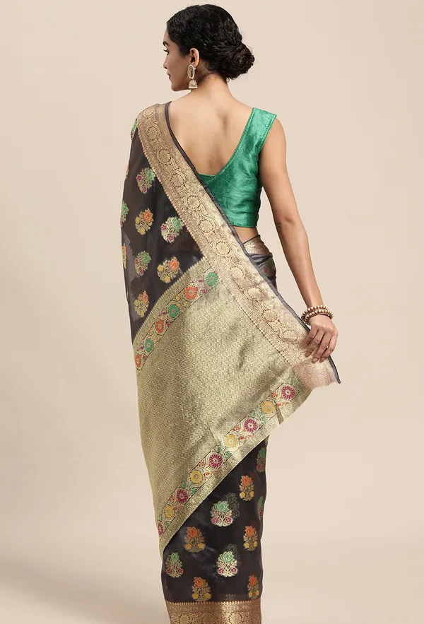 Grey_Organza_Saree_for_Women