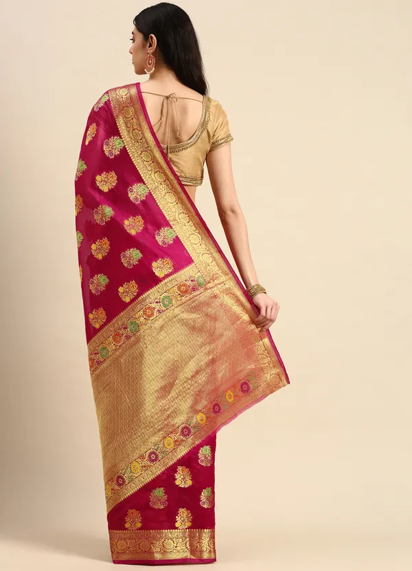 Premium_Range_Designer_Pink_Organza_Saree_for_Women