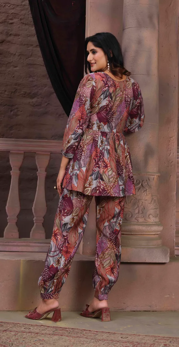 Wine_Chanderi_Co_Ord_Set_for_Women