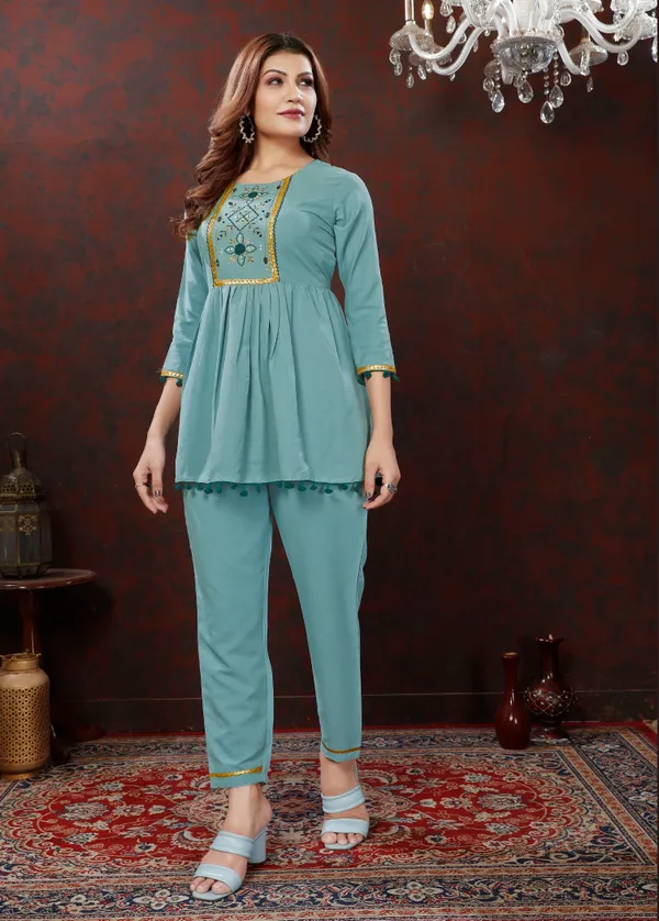 Turquoise_Cotton_Co_Ord_Set_for_Women