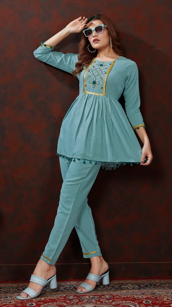 Turquoise_Cotton_Co_Ord_Set_for_Women