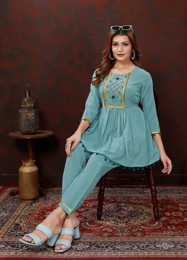 Turquoise_Cotton_Co_Ord_Set_for_Women