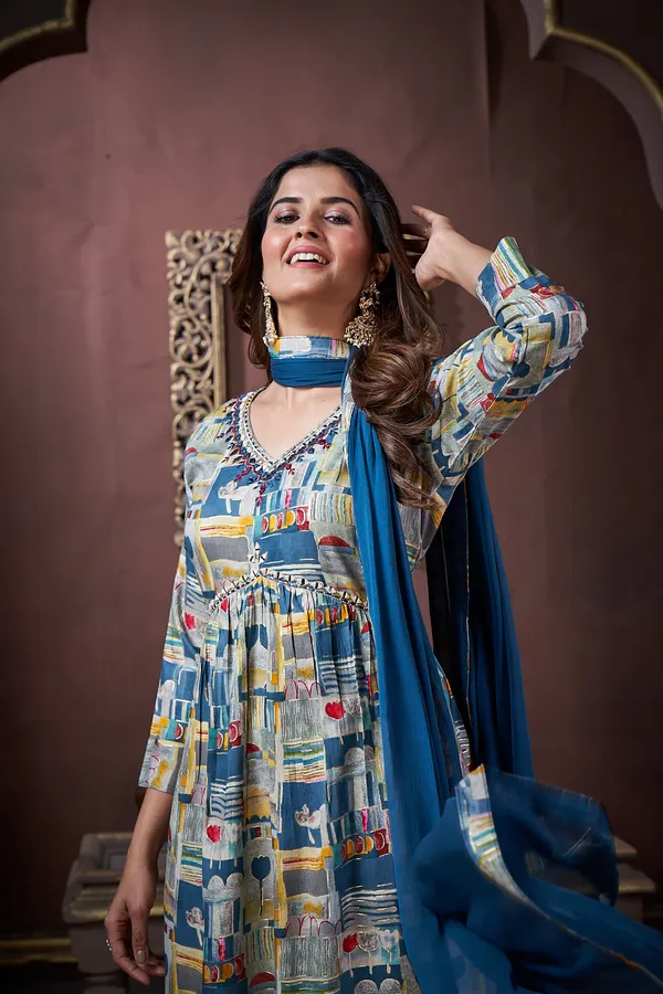 Premium_Range_Navy_Blue_Rayon_Kurta_Set_for_Women