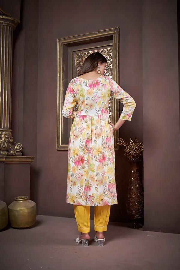 Premium_Range_Yellow_Color_Rayon_Kurta_Set_for_Women