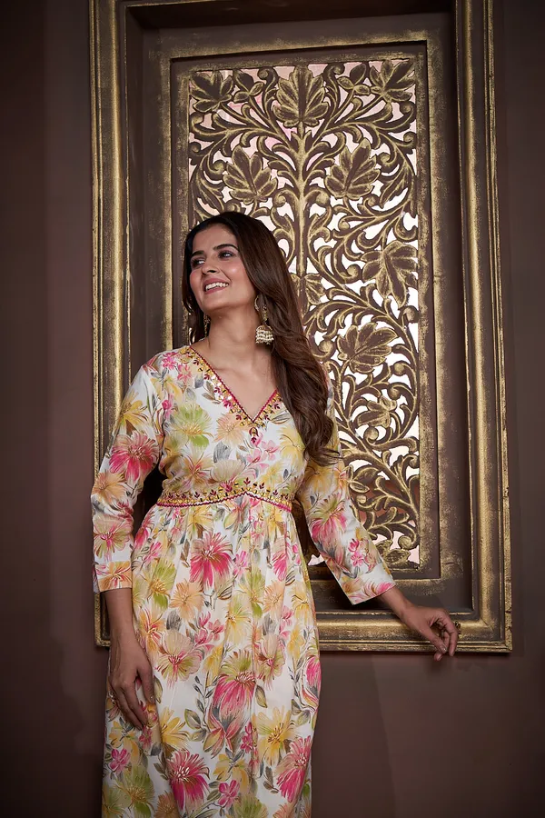 Premium_Range_Yellow_Color_Rayon_Kurta_Set_for_Women