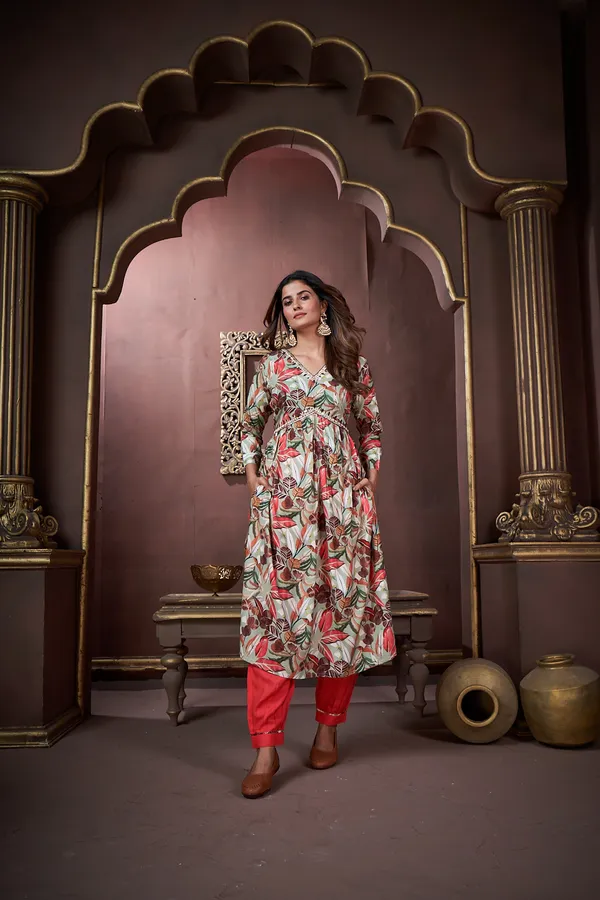 Red_Rayon_Kurta_Set_for_Women