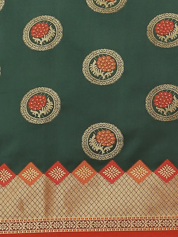 Green_Silk_Blend_Saree_for_Women