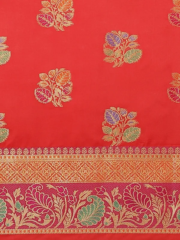 Red_Silk_Blend_Saree_for_Women