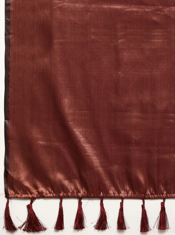 Maroon_Silk_Blend_Saree_for_Women