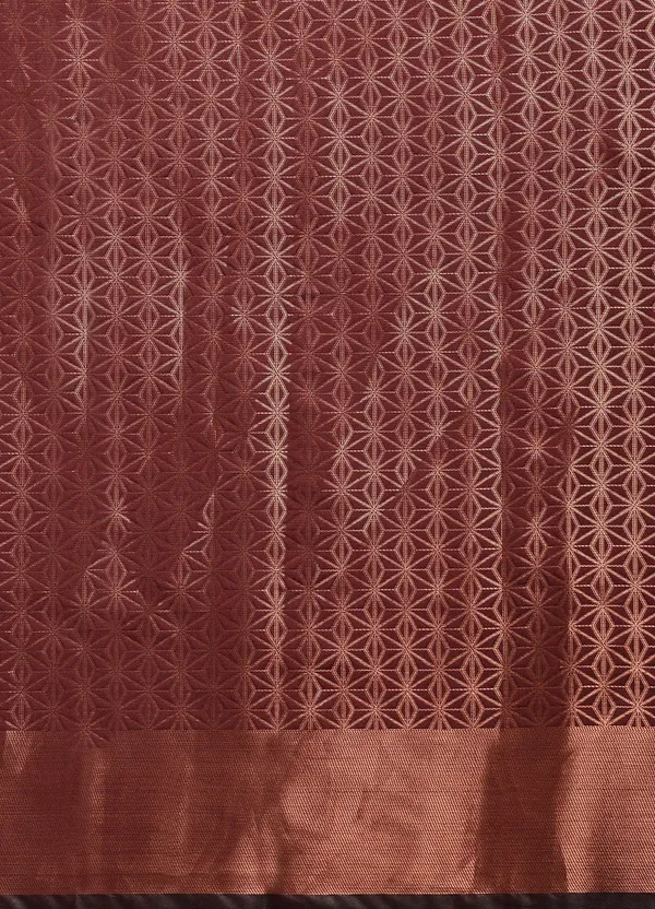 Maroon_Silk_Blend_Saree_for_Women