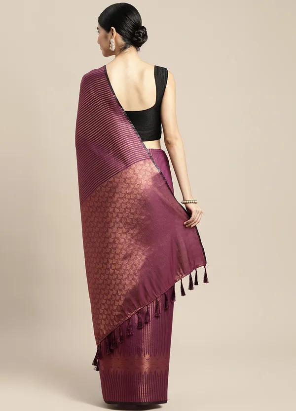 Purple_Silk_Blend_Saree_for_Women
