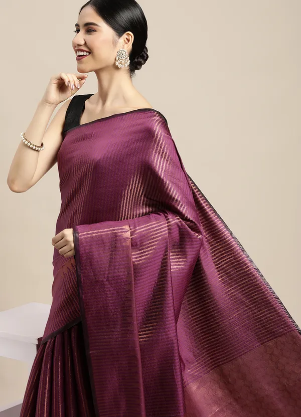 Purple_Silk_Blend_Saree_for_Women