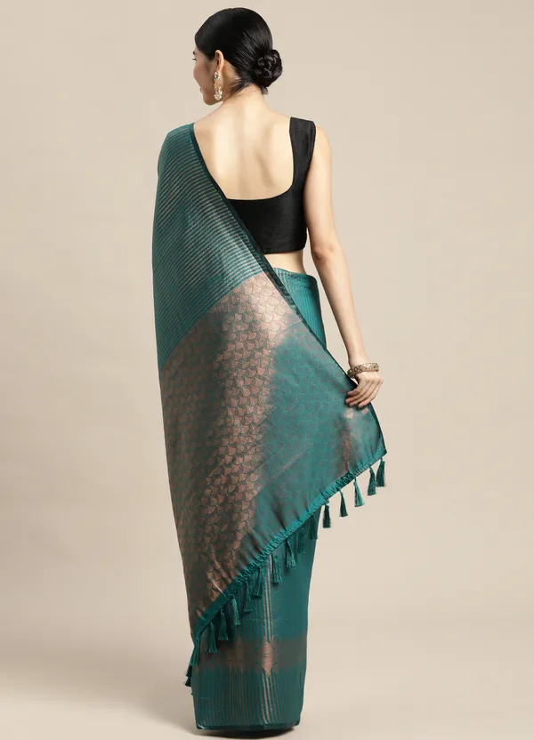 Green_Silk_Blend_Saree_for_Women