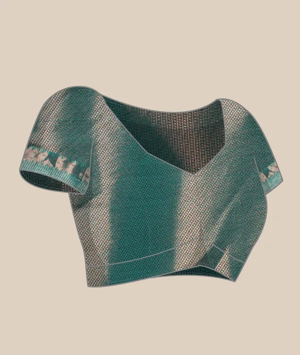 Green_Silk_Blend_Saree_for_Women
