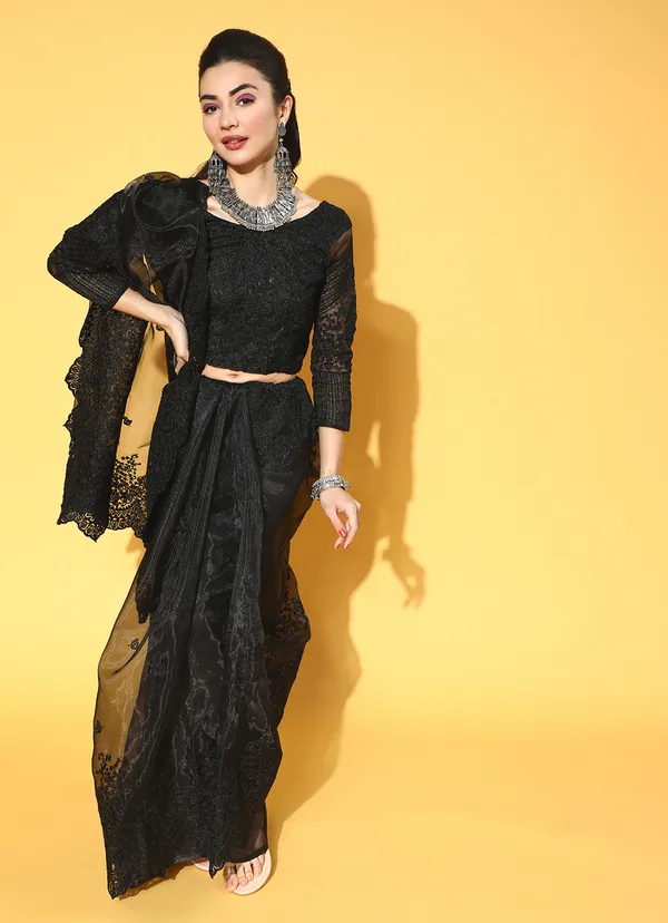 Black_Designer_Organza_Saree_Premium_Range_for_Women