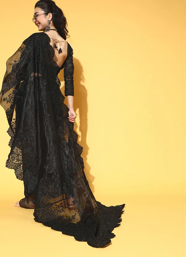 Black_Designer_Organza_Saree_Premium_Range_for_Women