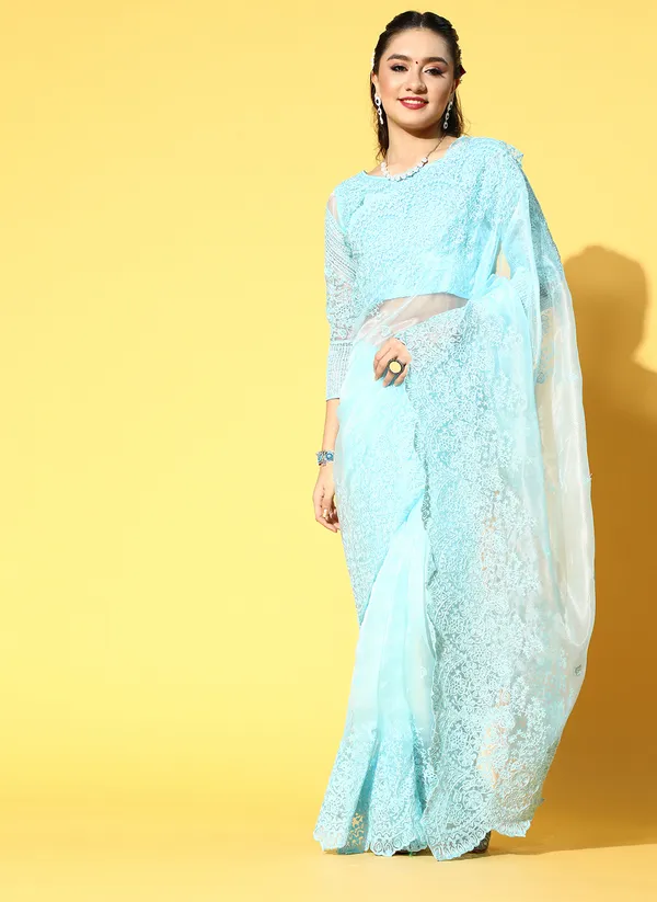Designer_Light_Blue_Premium_Range_Organza_Saree_for_Women