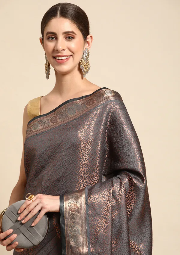 Grey_Silk_Blend_Saree_for_Women