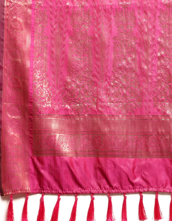 Pink_Silk_Blend_Saree_for_Women