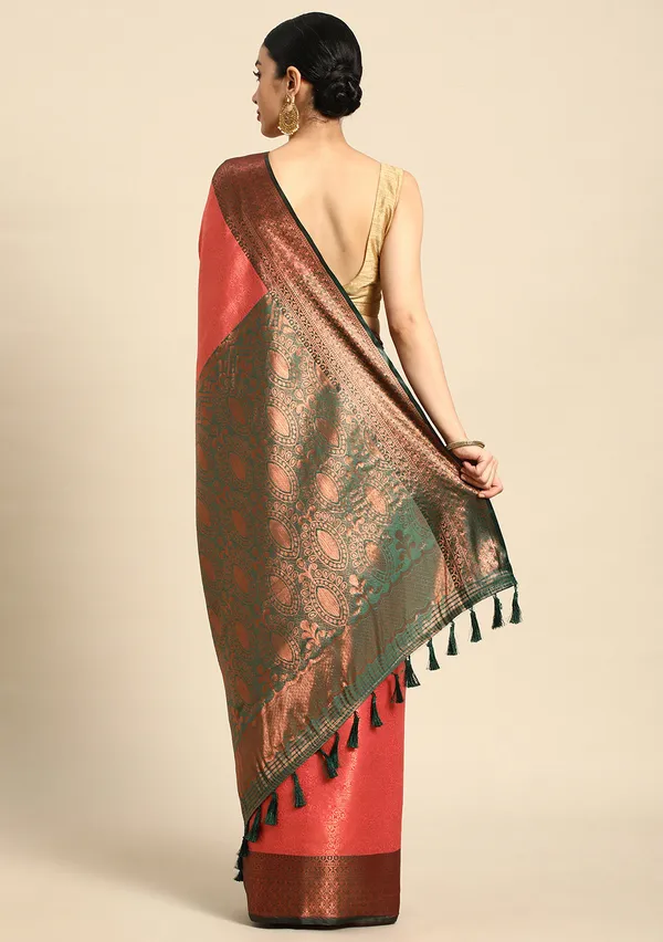 Orange_Silk_Blend_Designer_Premium_Range_Saree_for_Women