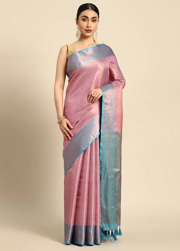Purple_Silk_Blend_Saree_for_Women