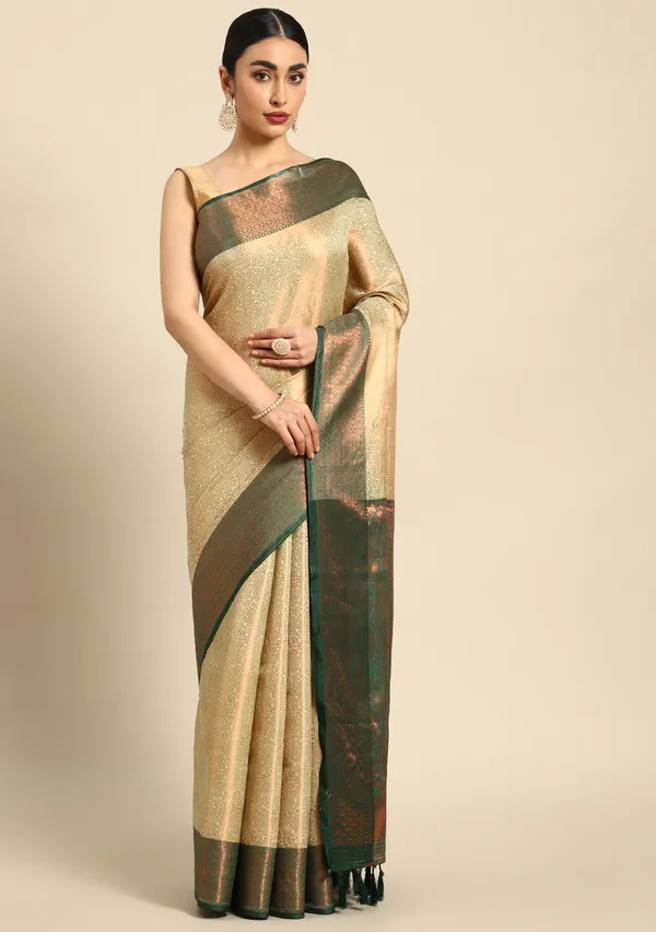 Green_Silk_Blend_Saree_for_Women