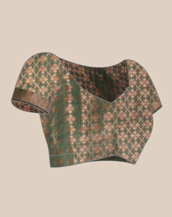 Green_Silk_Blend_Saree_for_Women