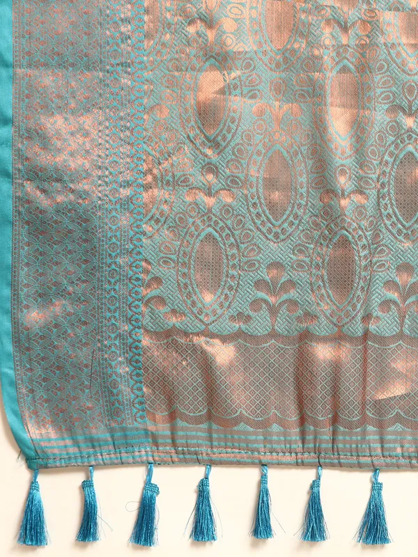 Green_Silk_Blend_Saree_for_Women