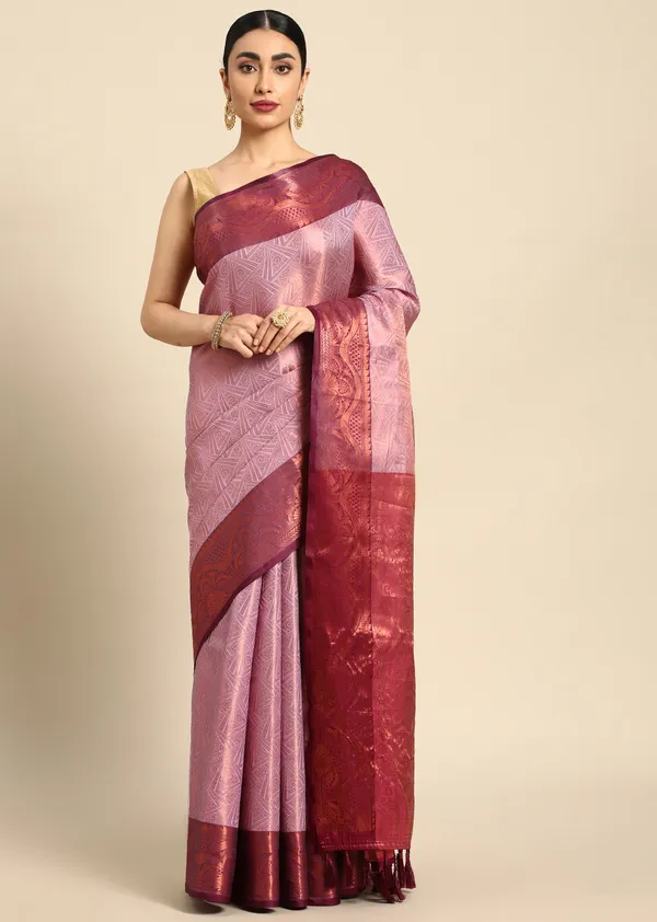 Purple_Silk_Blend_Saree_for_Women
