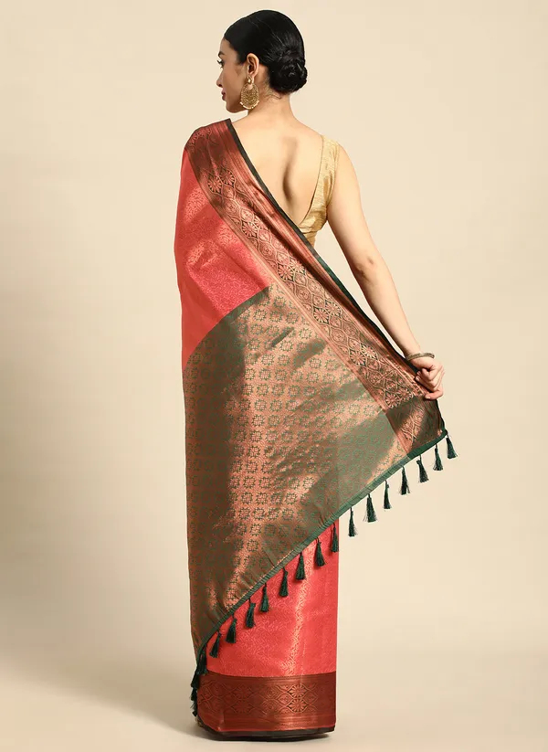 Orange_Silk_Blend_Saree_for_Women