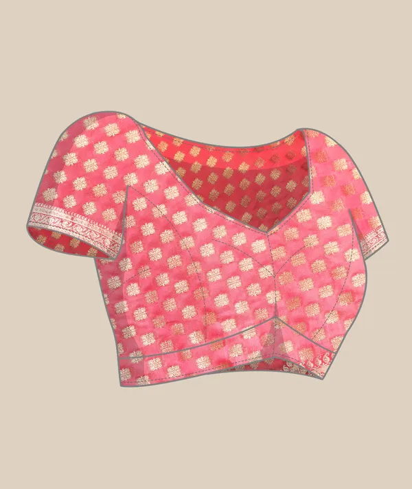 Pink_Silk_Blend_Saree_for_Women