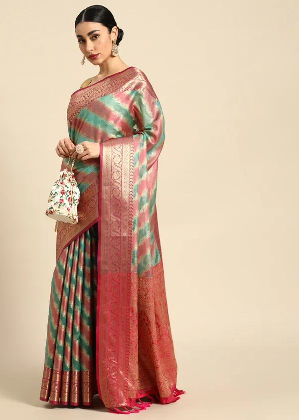 Blue_Silk_Blend_Saree_for_Women