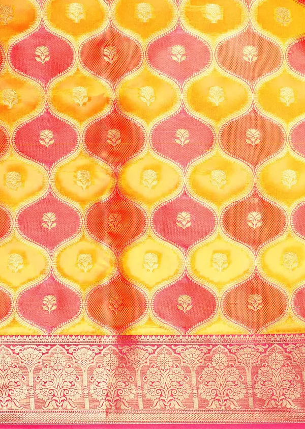 Yellow_Silk_Blend_Saree_for_Women