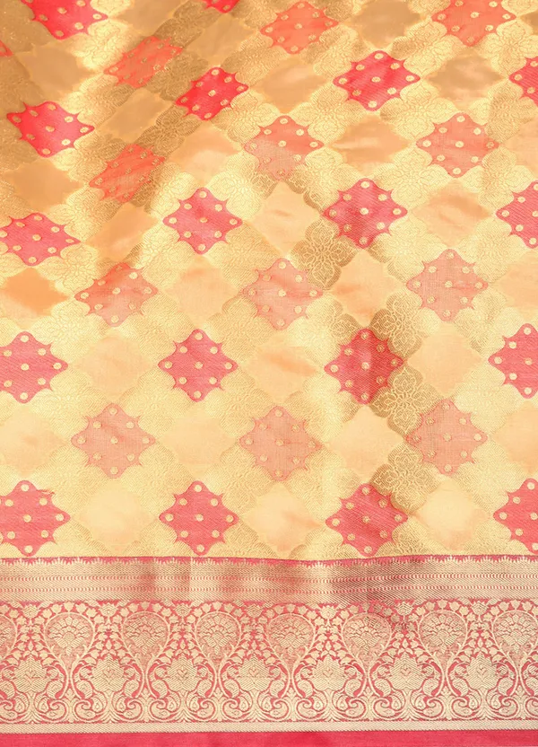 Beige_Silk_Blend_Saree_for_Women