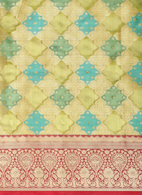 Green_Silk_Blend_Saree_for_Women