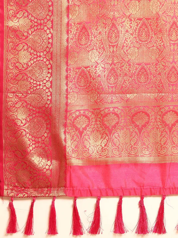 Orange_Silk_Blend_Saree_for_Women