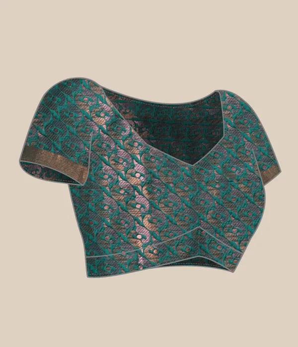 Green_Silk_Blend_Saree_for_Women