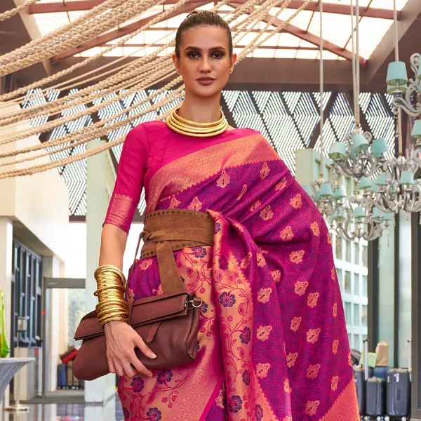 Rani_Pink_Silk_Saree_for_Women