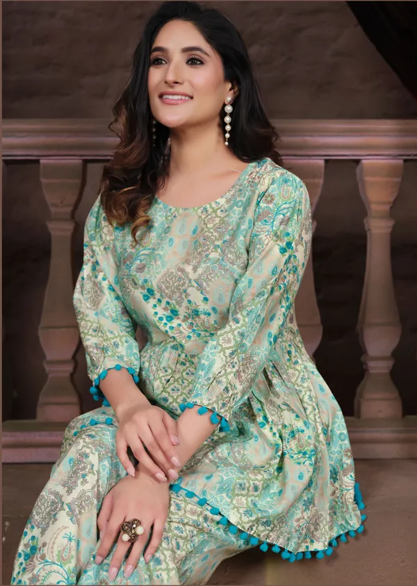 Premium_Range_Turquoise_Chanderi_Co_Ord_Set_for_Women