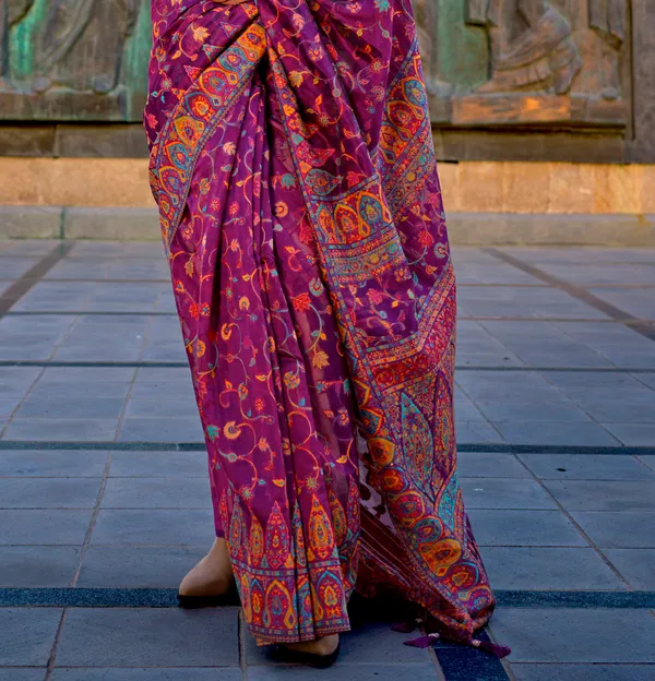 Organza_Silk_Kashmiri_Woven_Saree
