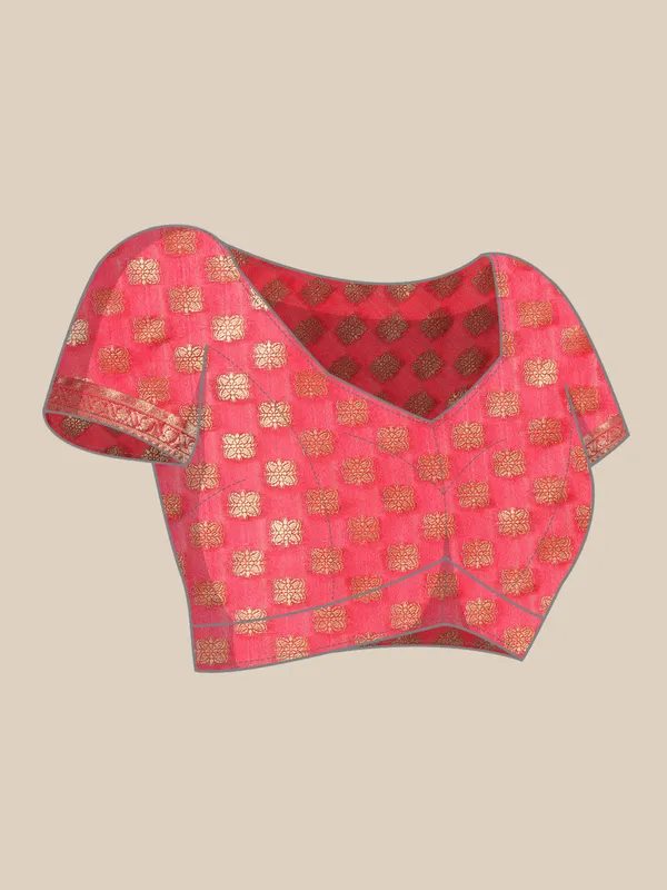Orange_Silk_Blend_Saree_for_Women