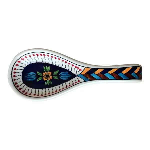 Hand-Painted_Ceramic_Spoon_Rest_with_Floral_Design,_Pack_of_1,_Made_In_India