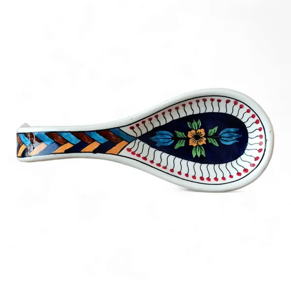 Hand-Painted_Ceramic_Spoon_Rest_with_Floral_Design,_Pack_of_1,_Made_In_India